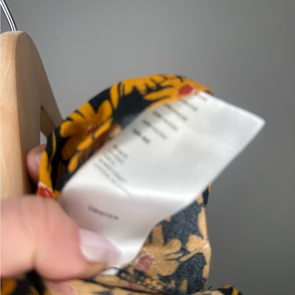 Free People Electric Daisy Mini Dress Yellow Black boho sleeveless - Picture 10 of 10